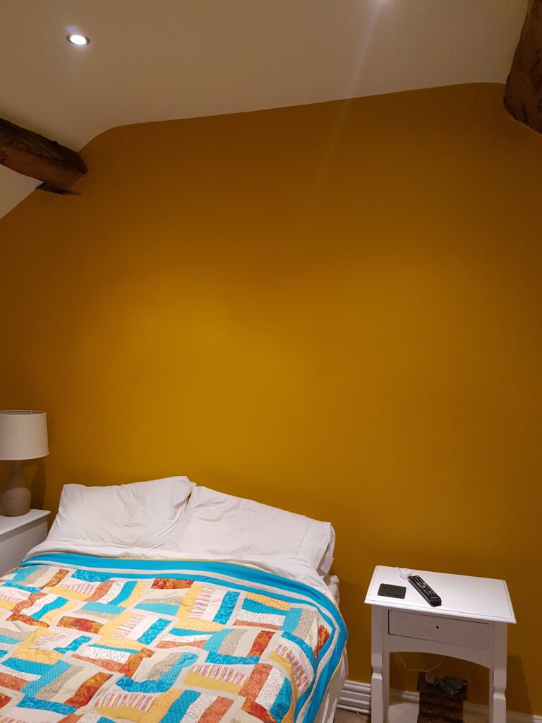 Newly painted bedroom