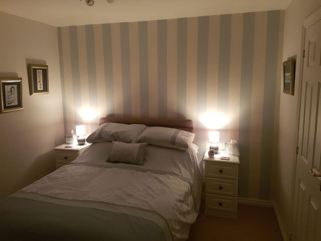 Bedroom wallpaper decorating, Derby