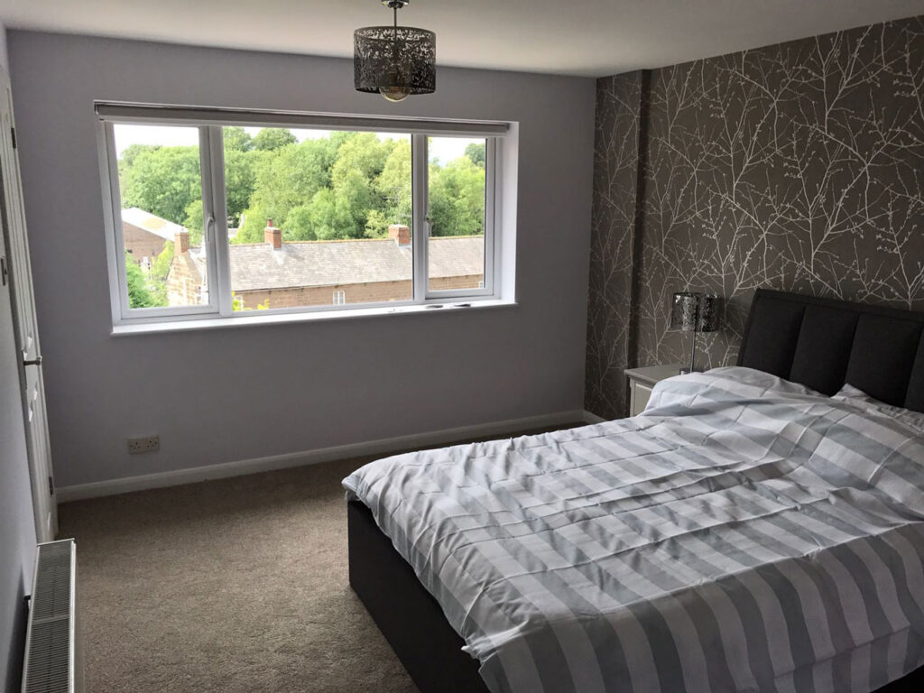 Bedroom wallpaper decorating and painting, Derby