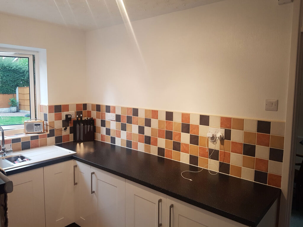 Newly decorated kitchen with tiles, Derby