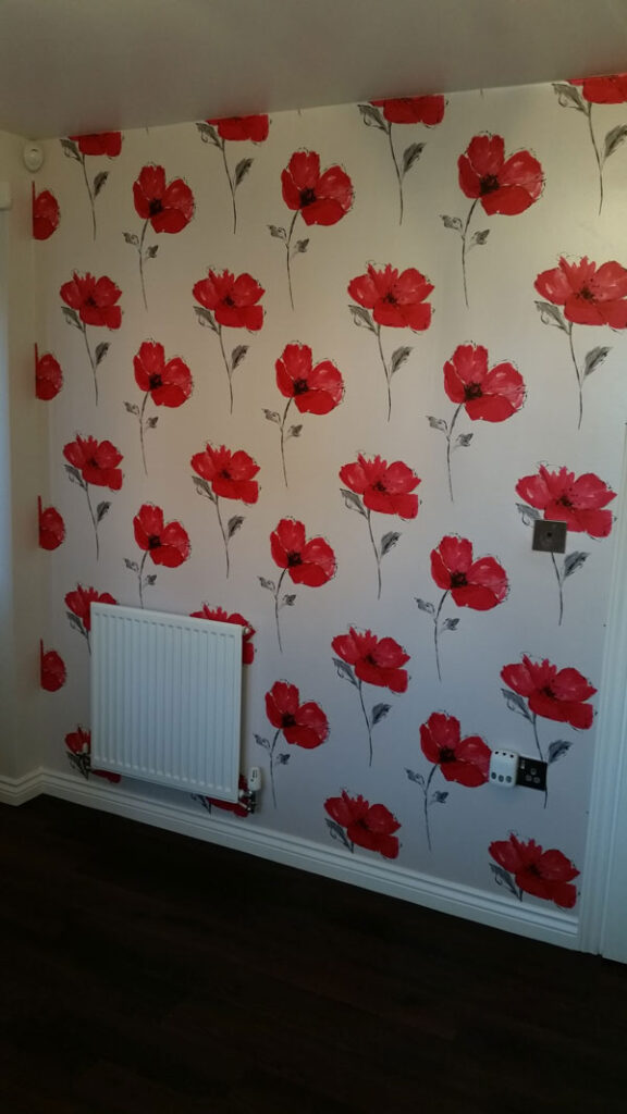 Poppy style wallpaper, Derby