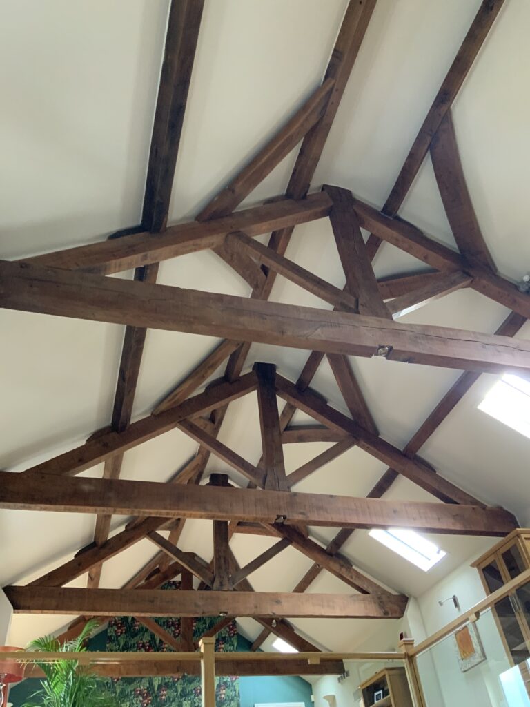 Painting Barn Conversion Ceilings and treating woodwork